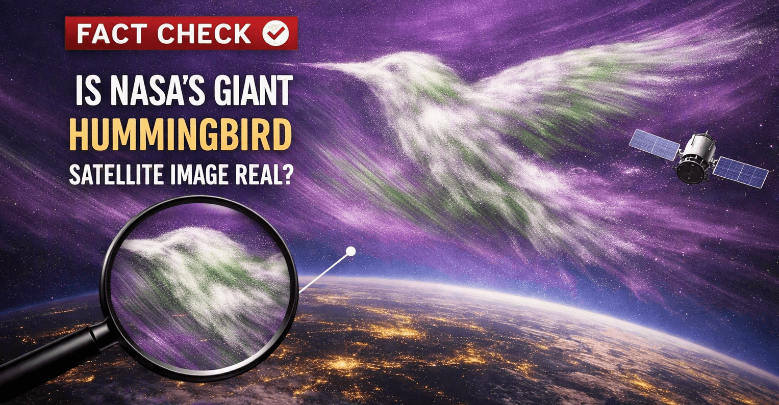 Vérification : L'image satellite du géant colibri de la NASA est-elle réelle ?