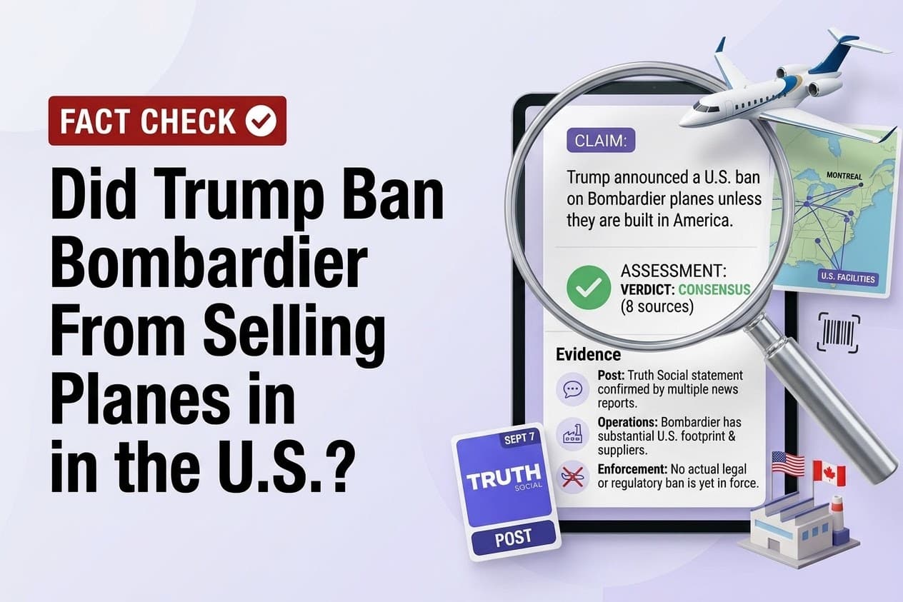 Vérification : Trump a-t-il interdit à Bombardier de vendre des avions aux États-Unis ?