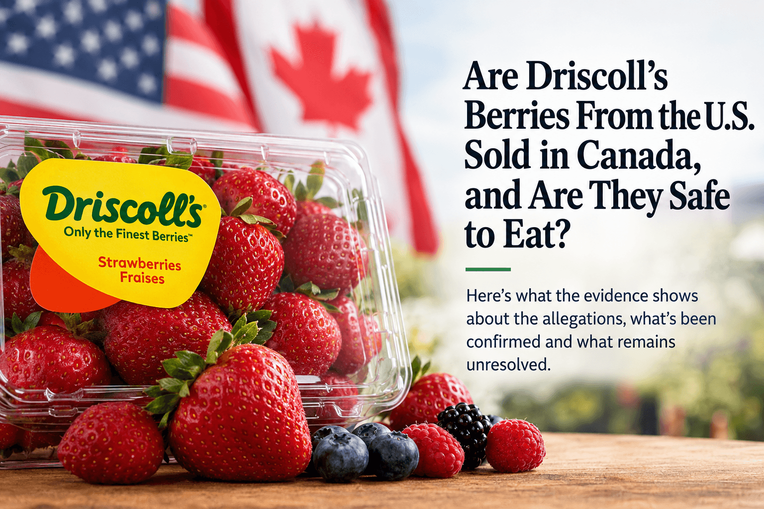 Vérification : Les baies de Driscoll’s provenant des États-Unis sont-elles vendues au Canada et sont-elles sûres à manger ?