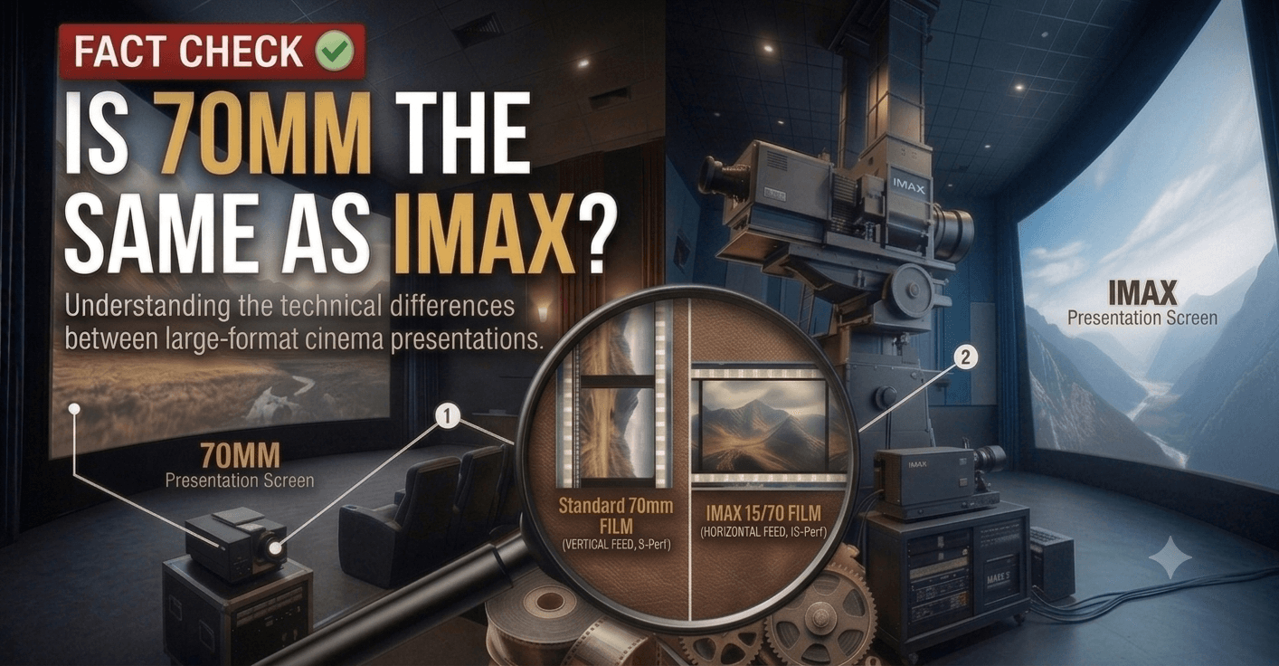 Vérification : Est-ce que 70MM est la même chose qu'IMAX ?