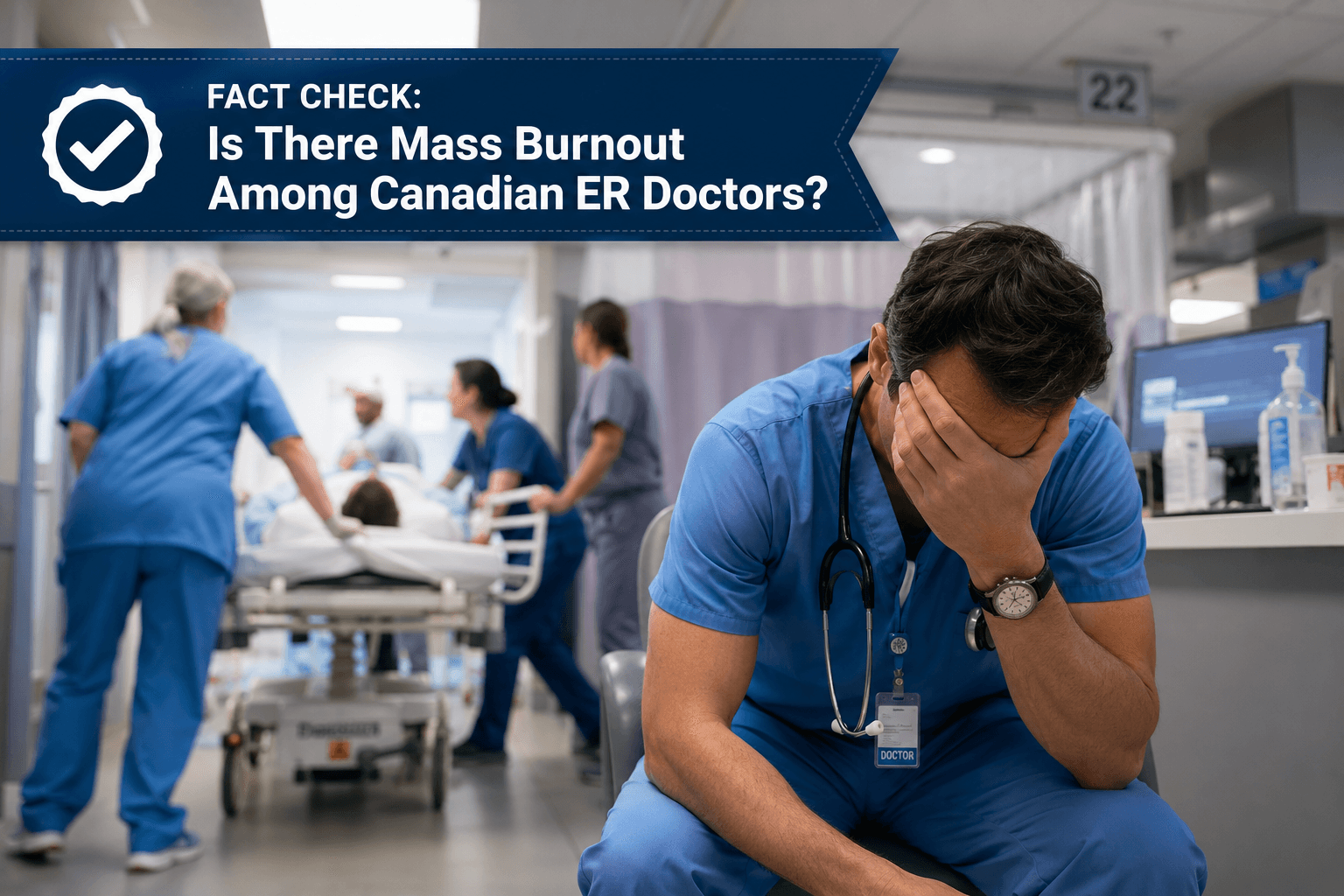 Vérification : Épuisement massif parmi les médecins d'urgence canadiens
