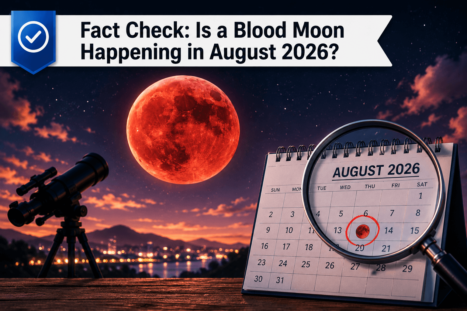 Vérification : Un sang de lune aura-t-il lieu en août 2026 ?
