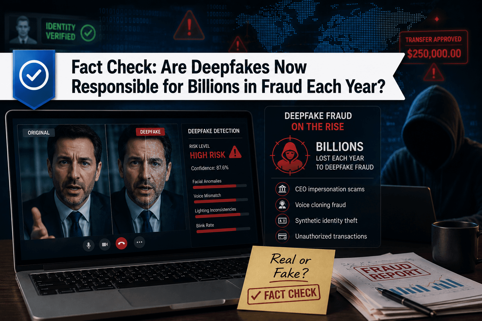 Vérification : Les escroqueries par deepfake sont-elles maintenant responsables de milliards de fraudes chaque année ?