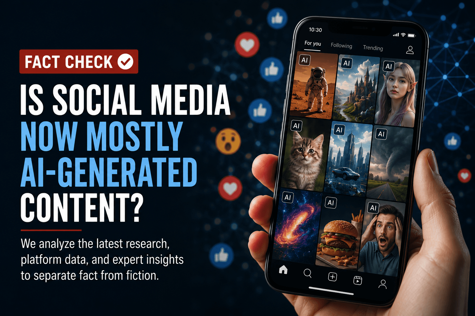 Vérification : Les médias sociaux sont-ils maintenant principalement générés par l'IA ?